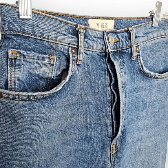 Free People We The Free Stella Skinny Jean Rip & Repair Raw Hem DIY size 27 - Picture 4 of 10